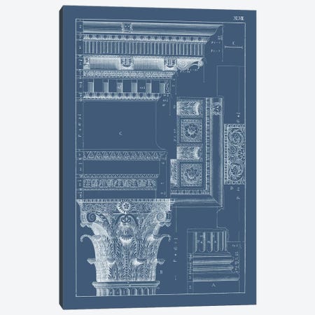 Column & Cornice Blueprint III Canvas Print #VSN515} by Vision Studio Art Print