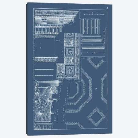 Column & Cornice Blueprint IV Canvas Print #VSN516} by Vision Studio Art Print