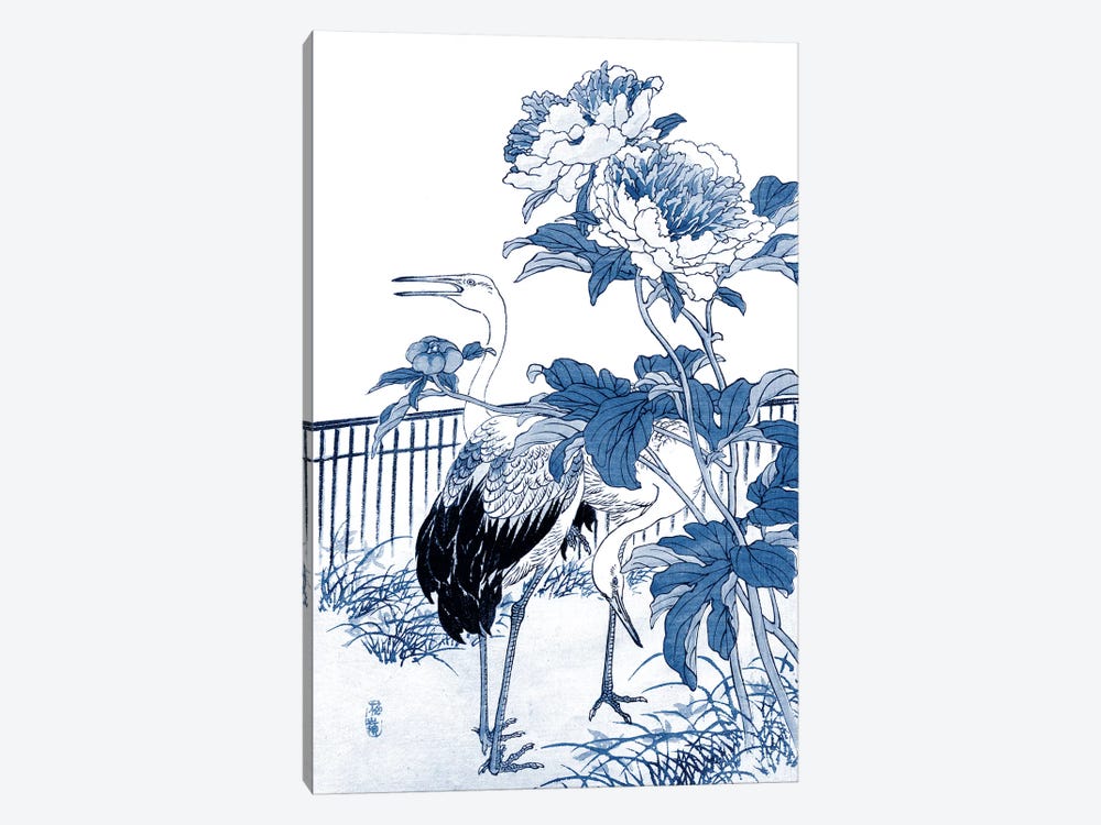 Blue & White Asian Garden I 1-piece Art Print