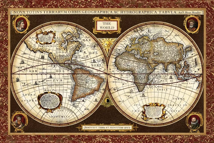 Decorative World Map by Vision Studio wall art