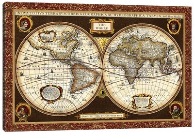 Decorative World Map Canvas Art Print - Antique World Maps