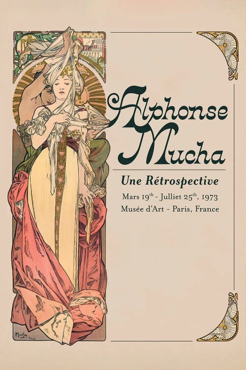 Mucha Exhibition Poster I by Vision Studio wall art