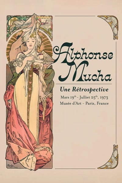 Art Nouveau: Mucha Exhibition Poster I by Vision Studio