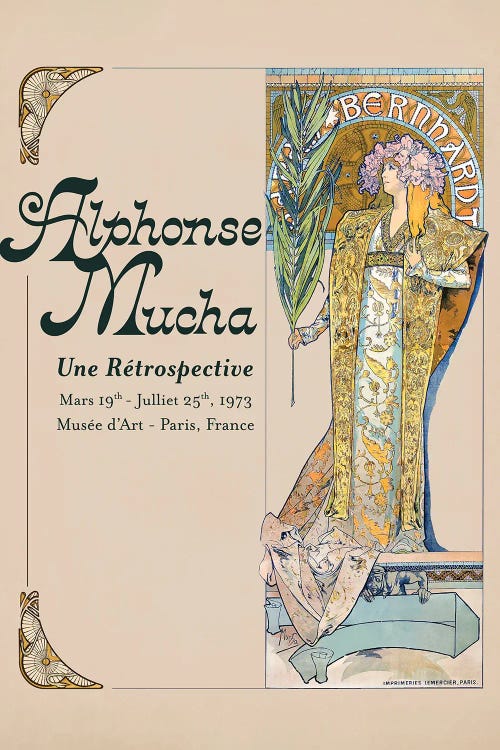 Mucha Exhibition Poster II by Vision Studio wall art