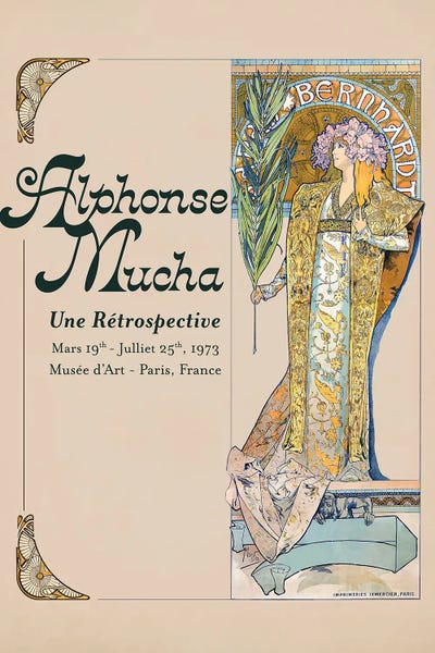 Art Nouveau: Mucha Exhibition Poster II by Vision Studio