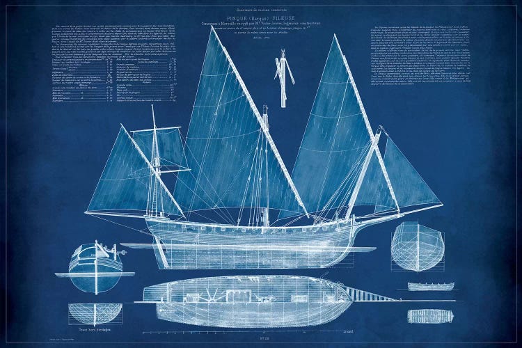 Antique Ship Blueprint III