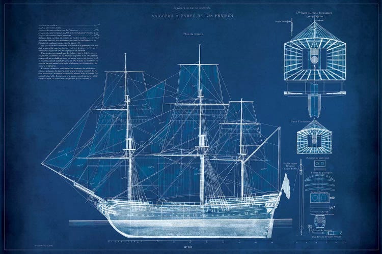 Antique Ship Blueprint IV