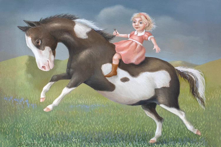 Little Girl On A Pony