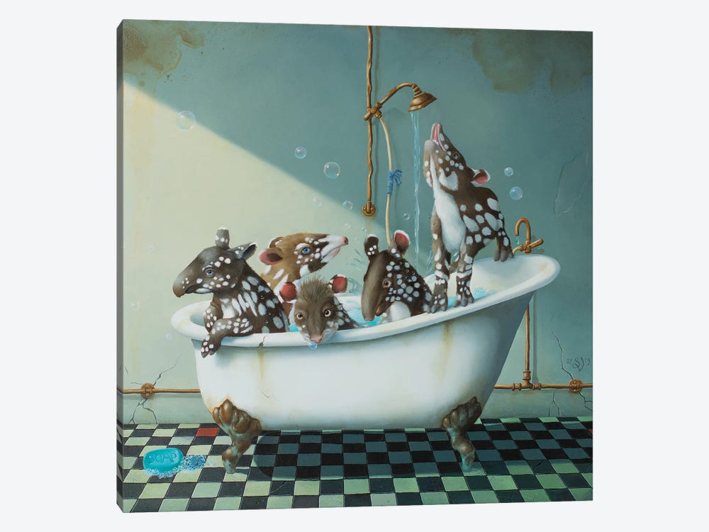 Bath Time by Suzan Visser 1-piece Art Print