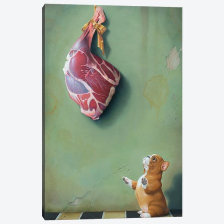 Bite Meat Canvas Print #VSS7} by Suzan Visser Canvas Art