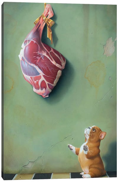 Bite Meat Canvas Art Print - Love Through Food