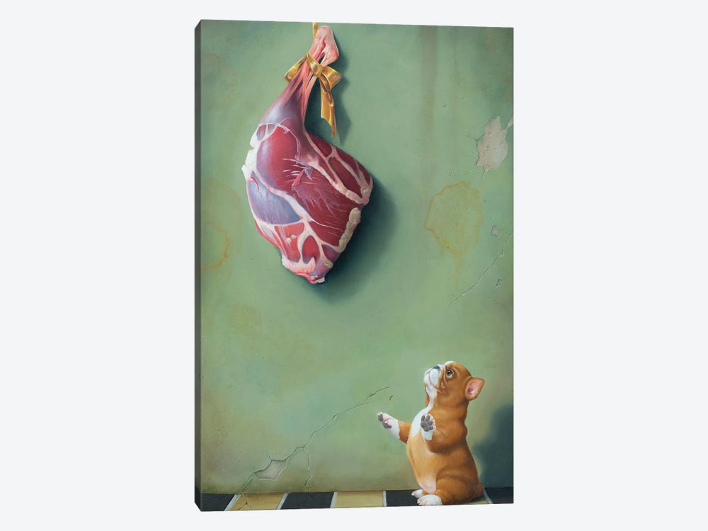 Bite Meat by Suzan Visser 1-piece Canvas Wall Art
