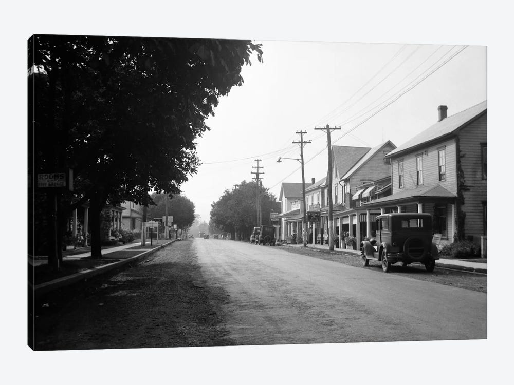 1930s Jennerstown Pennsylvania Looking Down The Main Street Of This Small Town by Vintage Images 1-piece Art Print