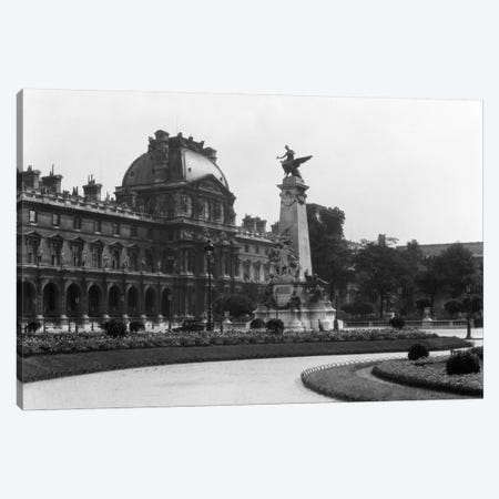 1930s Le Louvre Museum And Gardens Paris France Canvas Print #VTG104} by Vintage Images Canvas Art