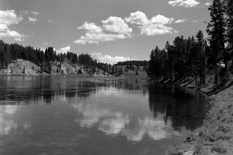 1930s Mountain Lake Yellowstone National Park Wyoming