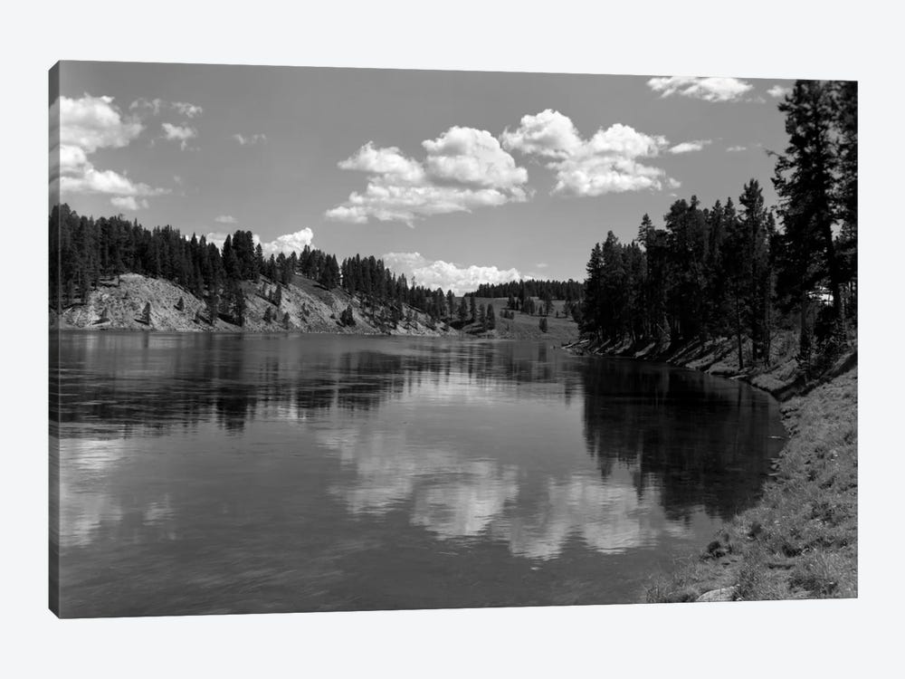 1930s Mountain Lake Yellowstone National Park Wyoming by Vintage Images 1-piece Canvas Artwork