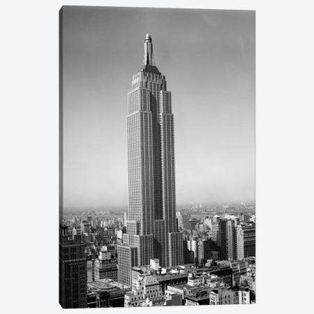 1930s New York City Empire State Building Full Length Without Antennae Canvas Print #VTG115} by Vintage Images Canvas Art Print