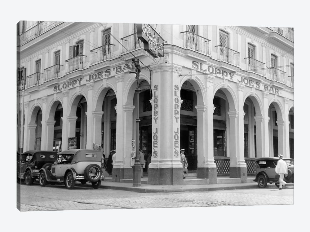 1930s Outside Facade Of Sloppy Joe's Bar Said To Be Origin Of Sloppy Joe Sandwich Old Havana Cuba by Vintage Images 1-piece Art Print
