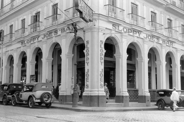 Caribbean: 1930s Outside Facade Of Sloppy Joe's Bar Said To Be Origin Of Sloppy Joe Sandwich Old Havana Cuba by Vintage Images