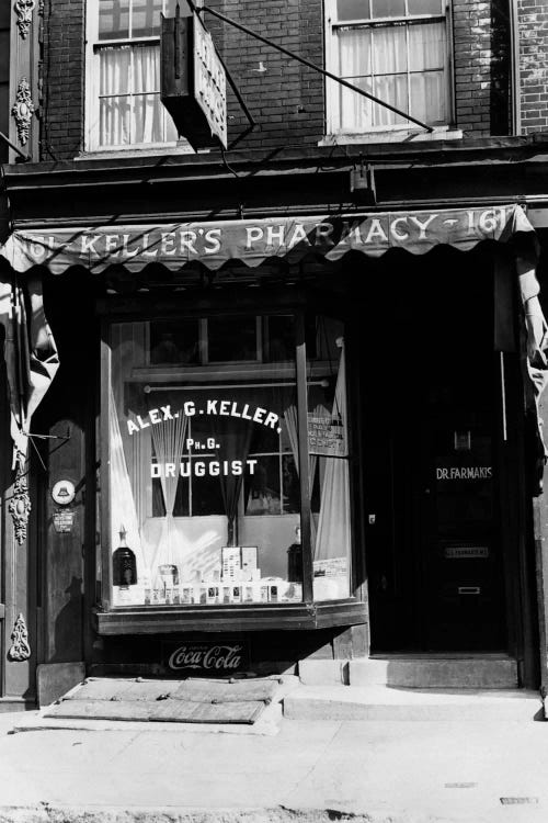1930s Pharmacy Storefront by Vintage Images wall art