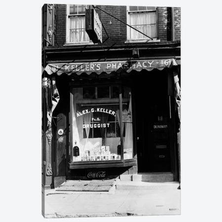 1930s Pharmacy Storefront Canvas Print #VTG124} by Vintage Images Canvas Art