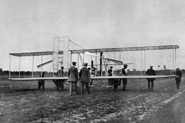 1900s Wilbur Wright Demonstrates Airplane Flying Machine To French War Office August 1908 At Le Mans France