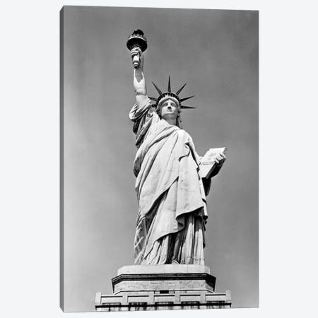 1930s Statue Of Liberty NY Harbor Ellis Island National Monument 1886 Canvas Print #VTG130} by Vintage Images Canvas Art