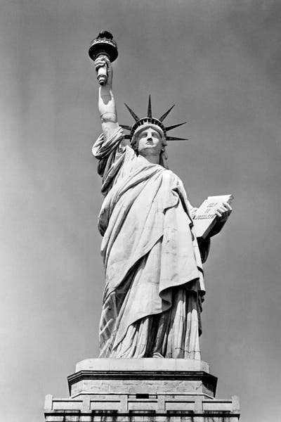 Sculptures & Statues: 1930s Statue Of Liberty NY Harbor Ellis Island National Monument 1886 by Vintage Images
