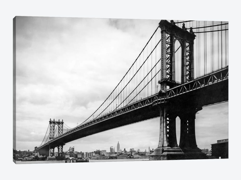 1930s View Of Manhattan Bridge, New York City, NY, USA by Vintage Images 1-piece Art Print