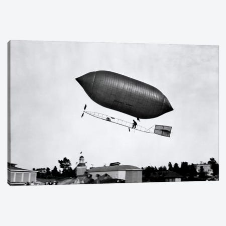 1900s-1910s Lincoln Beachey Airship Appearance Is Cross Between Hot Air Balloon And Blimp Canvas Print #VTG13} by Vintage Images Canvas Print