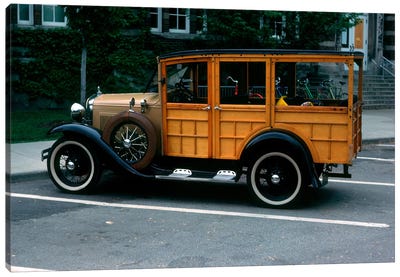 1930s Wood Body Station Wagon Antique Automobile Canvas Art Print - Vintage Images
