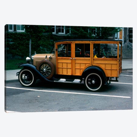 1930s Wood Body Station Wagon Antique Automobile Canvas Print #VTG140} by Vintage Images Canvas Art Print