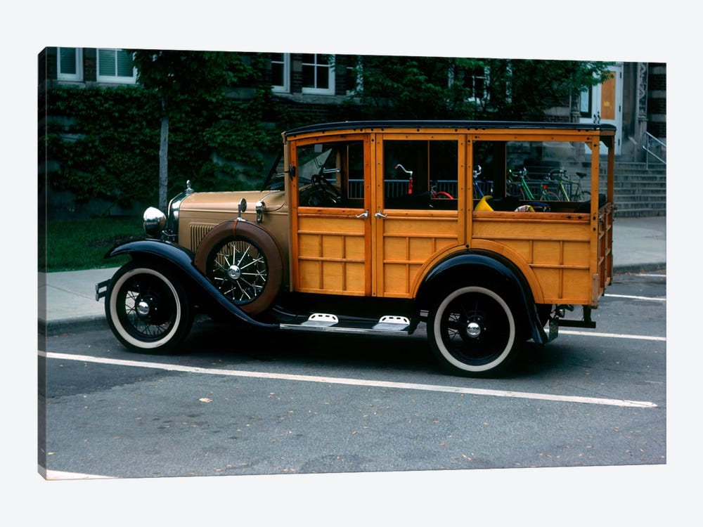 1930s Wood Body Station Wagon Antique Automobile by Vintage Images 1-piece Canvas Art Print