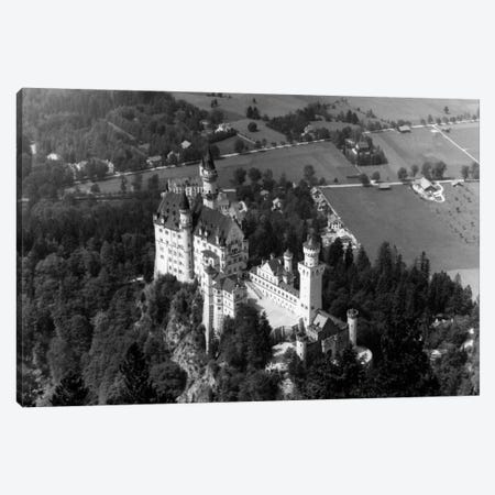 1930s-1940s Aerial Of Neuschwanstein Castle Canvas Print #VTG144} by Vintage Images Canvas Art