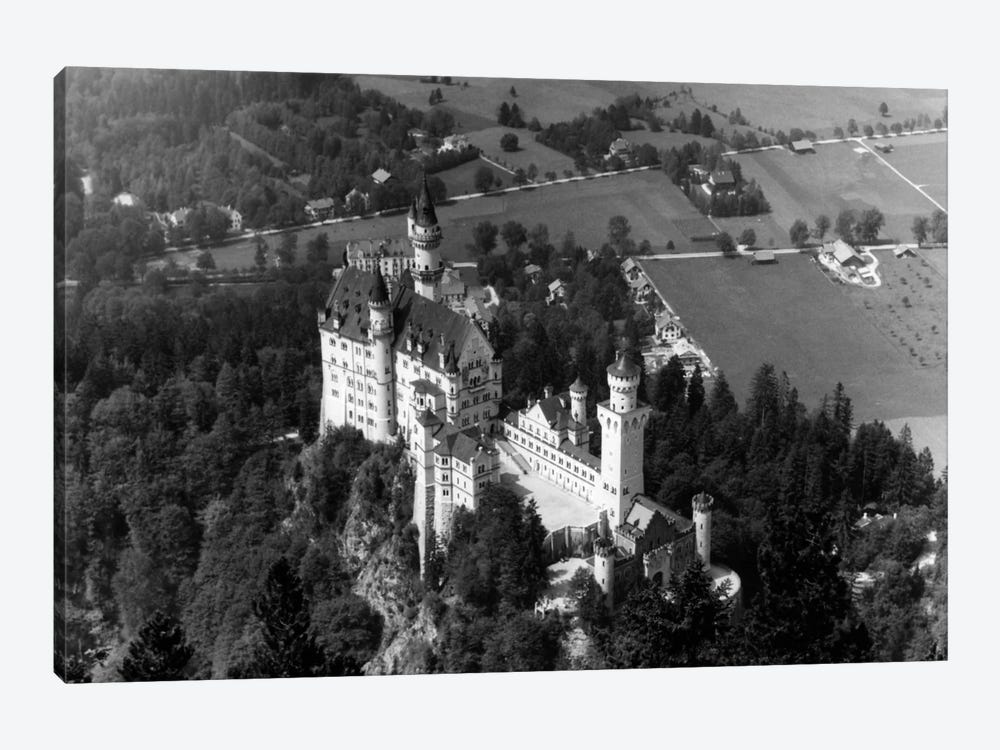 1930s-1940s Aerial Of Neuschwanstein Castle by Vintage Images 1-piece Canvas Print