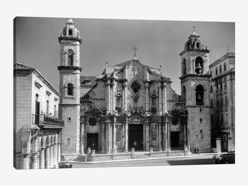 1930s-1940s Columbus Cathedral Built In 1777 Havana Cuba by Vintage Images 1-piece Canvas Art Print