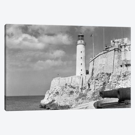 1930s-1940s Lighthouse At Morro Castle Havana Bay Havana Cuba Canvas Print #VTG157} by Vintage Images Canvas Print