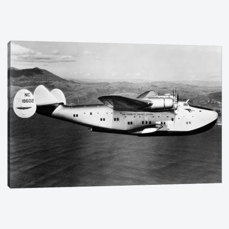 1930s-1940s Pan American Clipper Flying Boat Airplane In Flight Canvas Print #VTG161} by Vintage Images Canvas Art Print