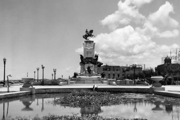 Caribbean: 1930s-1940s Pond By Monument To General Maceo Havana Cuba by Vintage Images