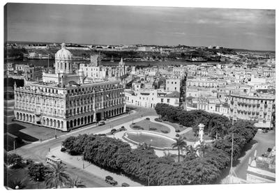 1930s-1940s Presidential Palace Seen From Sevilla Hotel Havana Cuba Canvas Art Print - Caribbean Art