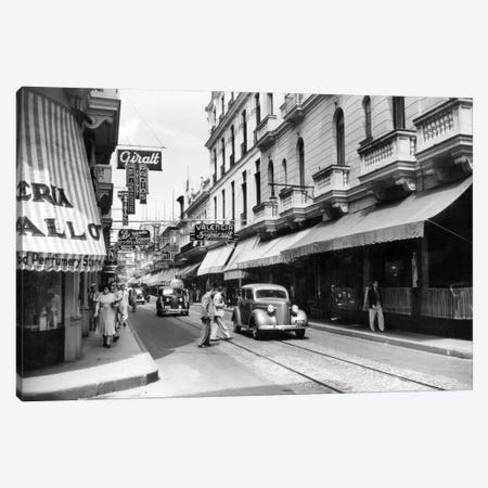 1930s-1940s Shopping Area San Rafael Avenue Havana Cuba Canvas Print #VTG168} by Vintage Images Canvas Print