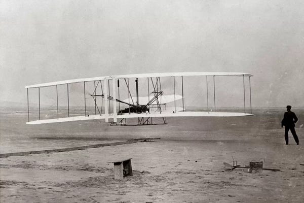 North Carolina: 1903 Wright Brothers' Plane Taking Off At Kitty Hawk North Carolina USA by Vintage Images