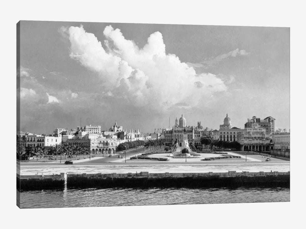 1930s-1940s Skyline View From The Bay Of Havana Cuba by Vintage Images 1-piece Canvas Wall Art