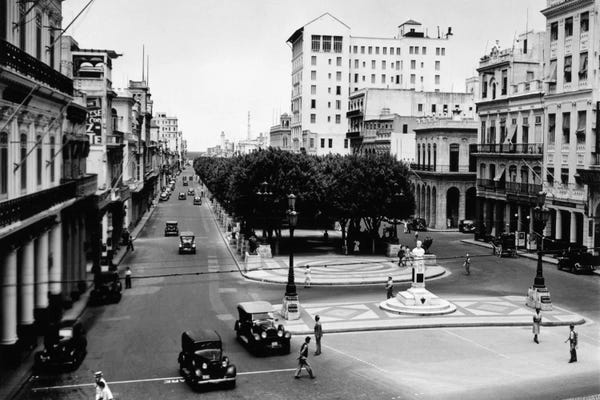 Cuba: 1930s-1940s Street Scene Of The Prado Havana Cuba by Vintage Images