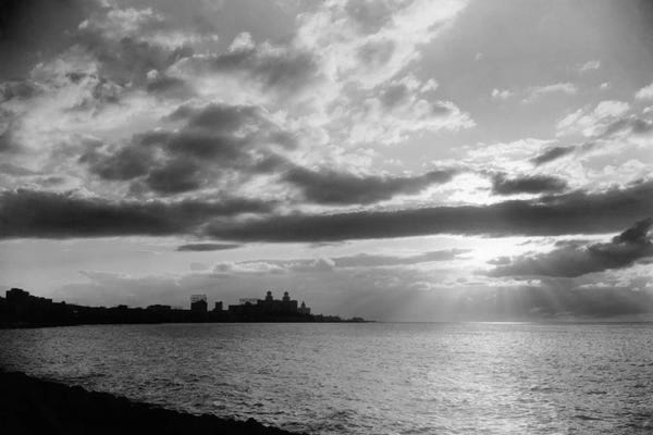 Cuba: 1930s-1940s Sunset Over Havana Cuba by Vintage Images