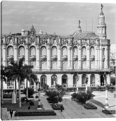 1930s-1940s The Great Theater Of Havana Cuba Canvas Art Print - Havana Art