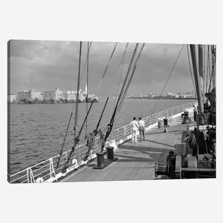 1930s-1940s Two Men On Deck Of Steamer Ship Coming Into Havana Harbor Cuba Canvas Print #VTG183} by Vintage Images Canvas Art Print