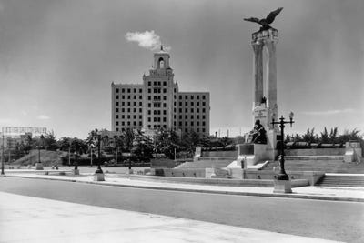1930s-1940s Uss Maine Monument And National Hotel Havana Cuba by Vintage Images framed wall art