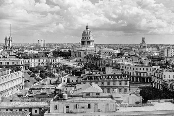 Cuba: 1930s-1940s View From Sevilla Hotel Of Capitol Building Skyline Of Havana Cuba by Vintage Images