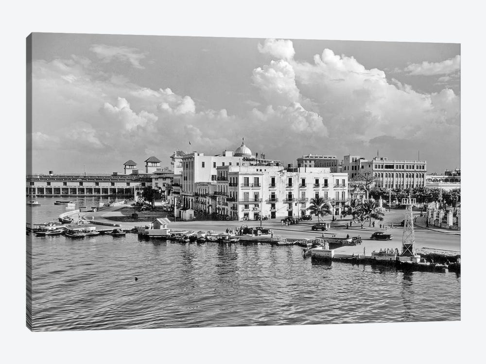 1930s-1940s View From The Bay Havana Cuba by Vintage Images 1-piece Canvas Art